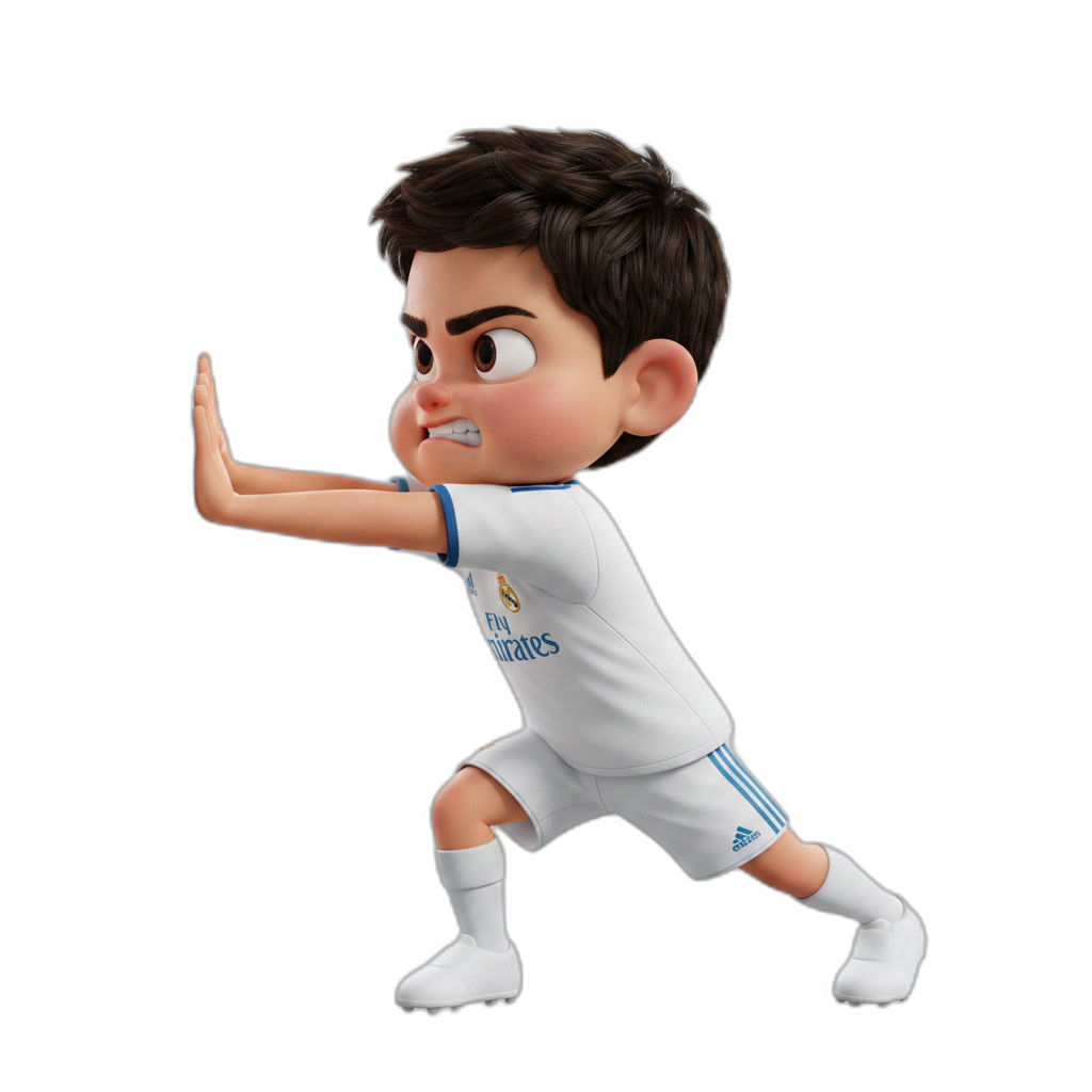 Chico empujando