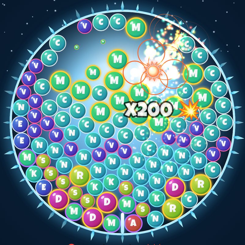 MVP Battle: globos de donadores compitiendo dentro de una arena circular